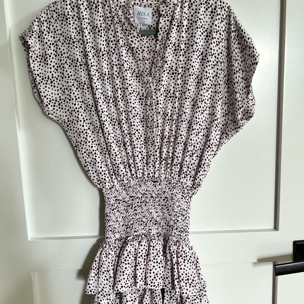 MISA Polka Dot Mini Dress